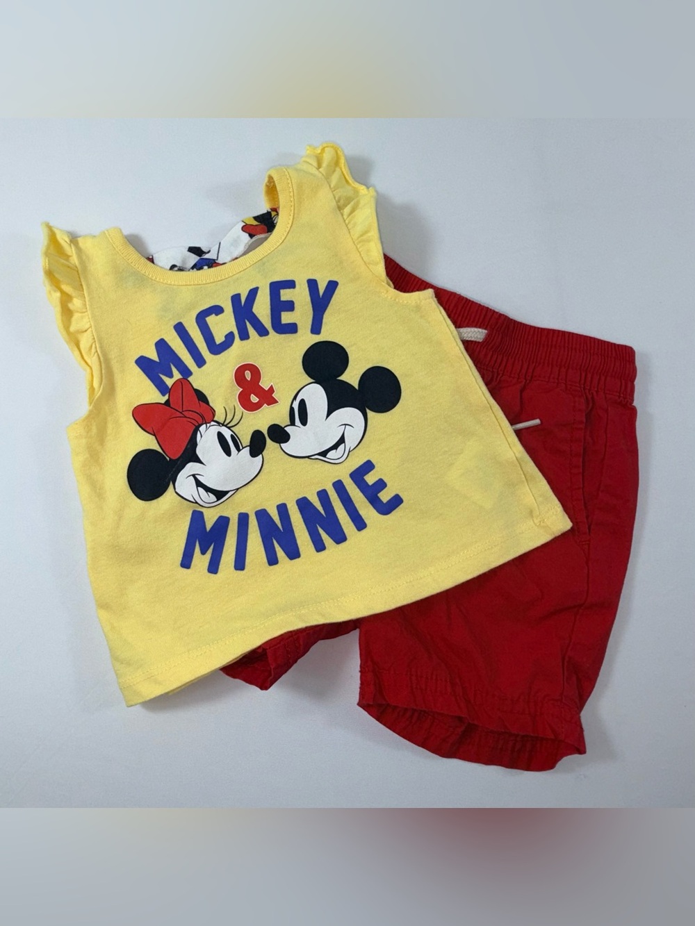 Disney 18-24M/24M Mickey & Minnie 2-Piece Graphic Tank & Shorts Set